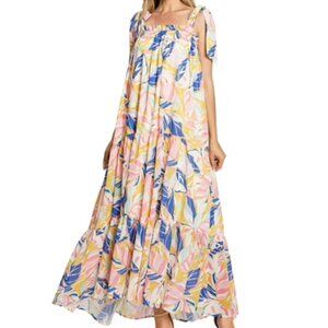 Flying Tomato Chiffon Tie Summer Dress